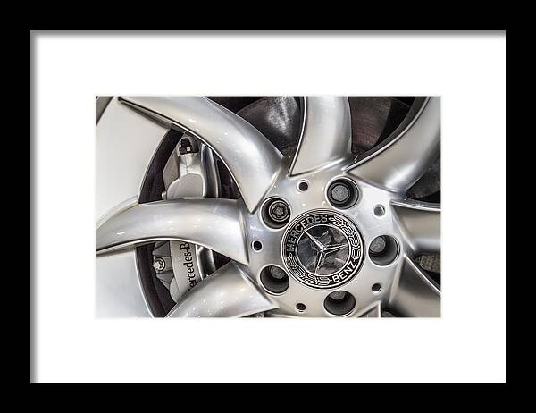 Art Framed Print featuring the photograph 2006 Mercedes Benz SLR Mclaren Wheel by Ron Pate