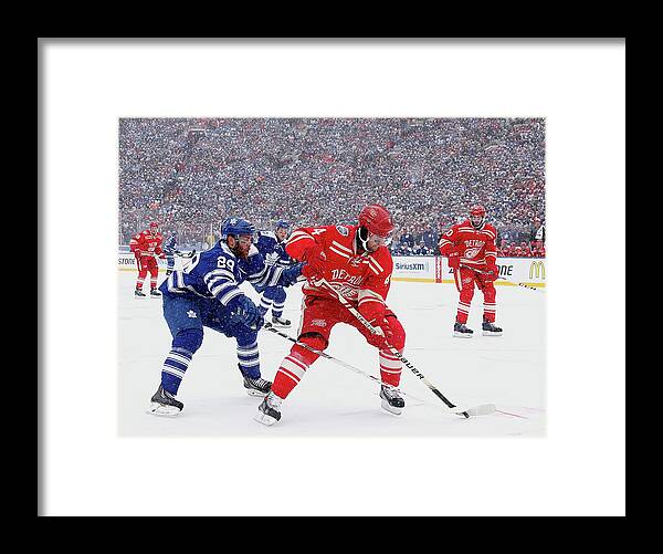 Michigan Stadium Framed Print featuring the photograph 2014 Bridgestone Nhl Winter Classic - by Gregory Shamus