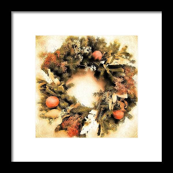  Framed Print featuring the painting 2016 Wreath by Douglas MooreZart
