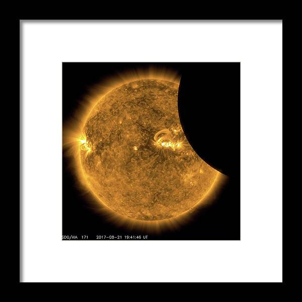 Sun Framed Print featuring the photograph 2017 Total Solar Eclipse by Nasa/sdo/science Photo Library