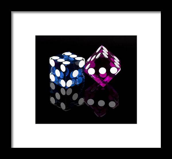 Dice Framed Print featuring the photograph Colorful Dice #22 by Raul Rodriguez