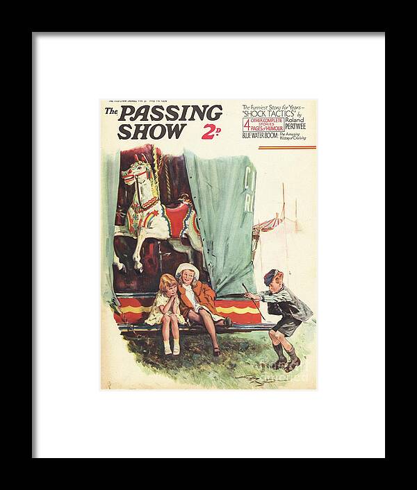 Fairgrounds Framed Print featuring the drawing 1930s,uk,the Passing Show,magazine Cover #23 by The Advertising Archives