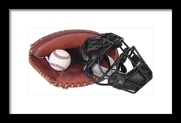 Baseball Catcher Framed Print featuring the photograph 23598616 by Hemera Technologies