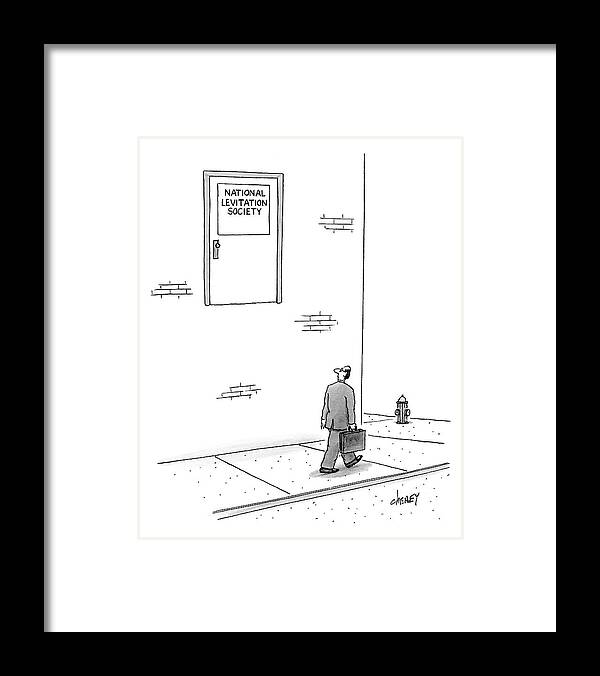 Door Framed Print featuring the drawing New Yorker September 24th, 2007 by Tom Cheney
