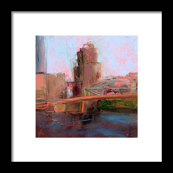 Bridges Framed Print featuring the painting Untitled #311 by Chris N Rohrbach