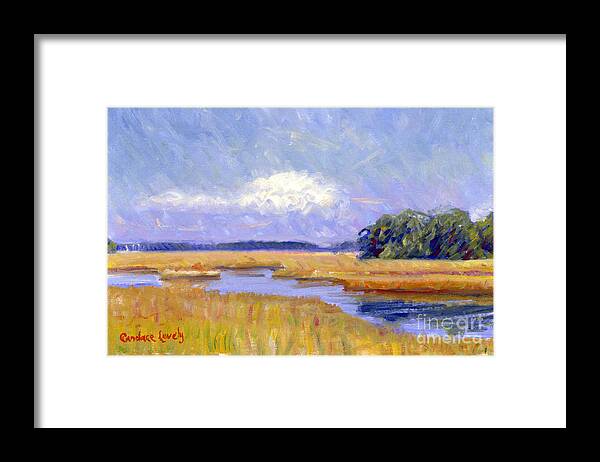 Marsh Framed Print featuring the painting 278 Autumn Marsh by Candace Lovely