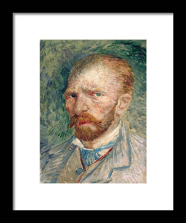 Vincent Framed Print featuring the painting Self Portrait #28 by Vincent Van Gogh