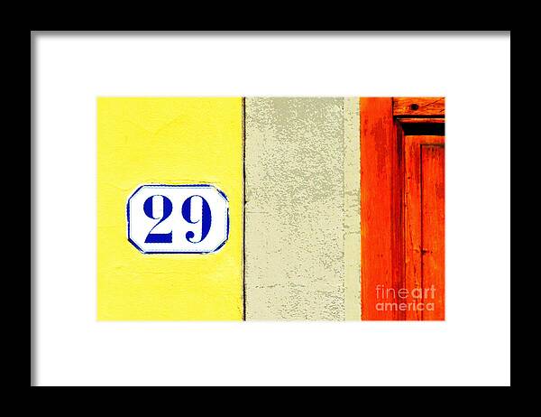 Twenty Nine Framed Print featuring the photograph 29 Comic Book Door by Valerie Reeves