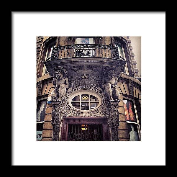 Stone Framed Print featuring the photograph #29#stone#door#weeping#angels#newcastle by Michael Henderson