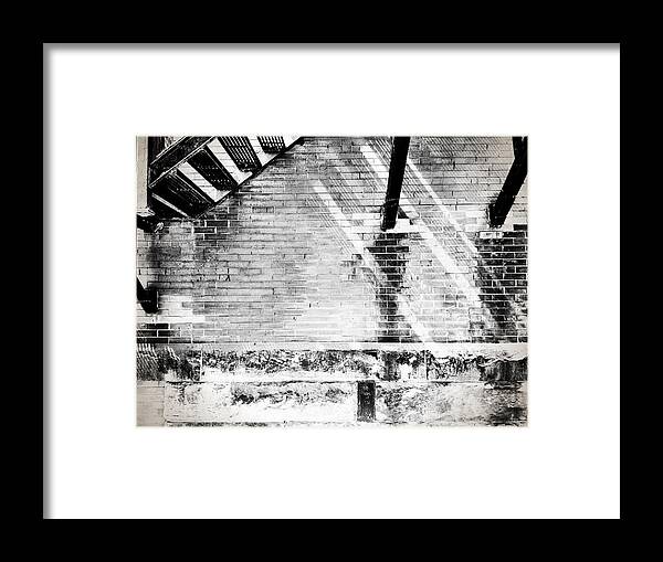 Blackandwhite Framed Print featuring the photograph 2pm Escape by Kreddible Trout
