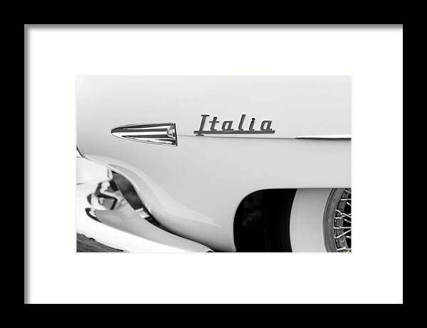 1954 Hudson Italia Touring Coupe Emblem Framed Print featuring the photograph 1954 Hudson Italia Touring Coupe Emblem #6 by Jill Reger