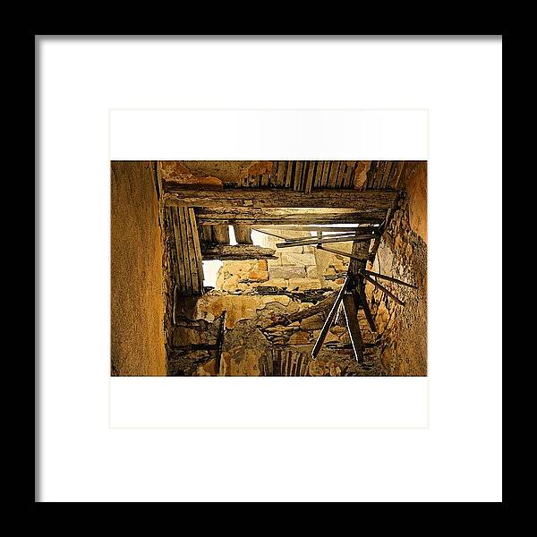Urbandecay Framed Print featuring the photograph Abandoned Prison At Lazaretta, Syros #3 by Mish Hilas
