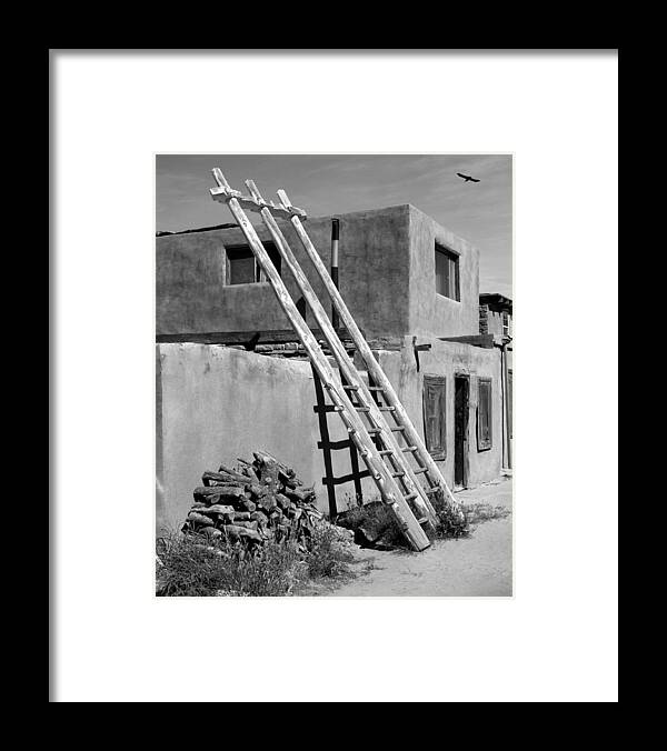Acoma Pueblo Framed Print featuring the photograph Acoma Pueblo Adobe Homes by Mike McGlothlen