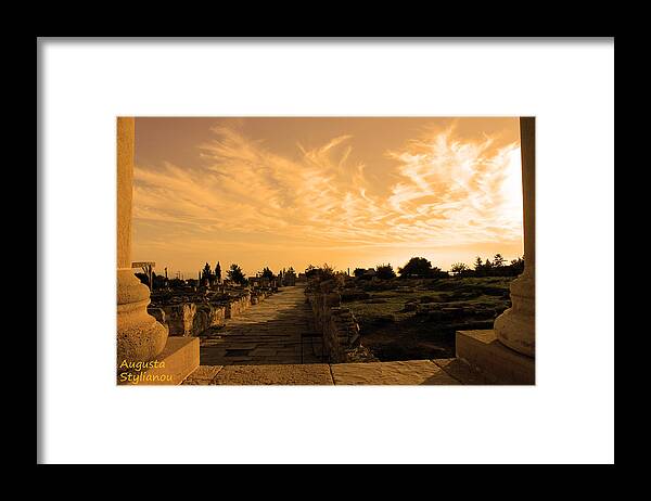 Augusta Stylianou Framed Print featuring the digital art Apollo Sanctuary - Cyprus #10 by Augusta Stylianou