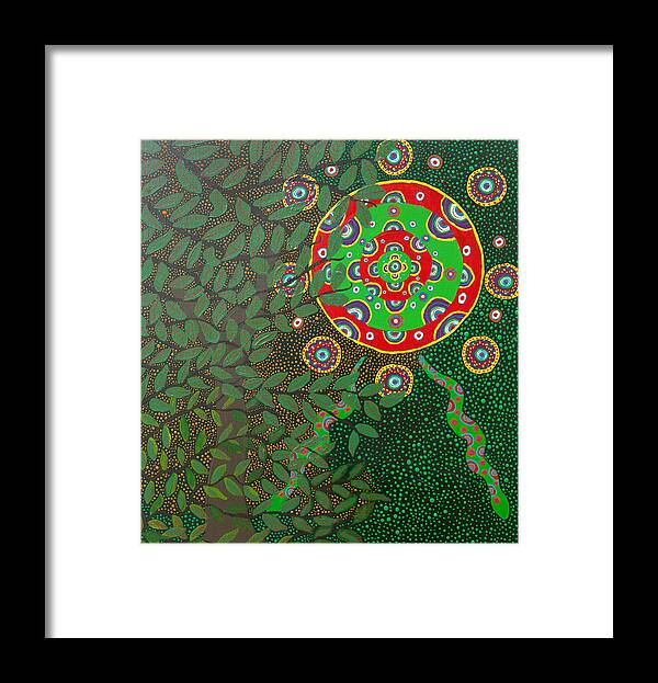 Art Framed Print featuring the painting Ayahuasca Vision #1 by Howard Charing