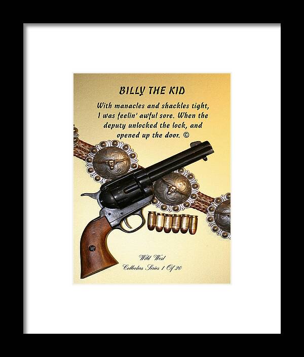 Wild West Framed Print featuring the digital art Billy The KID 1 Of 20 #3 by Thomas McClure