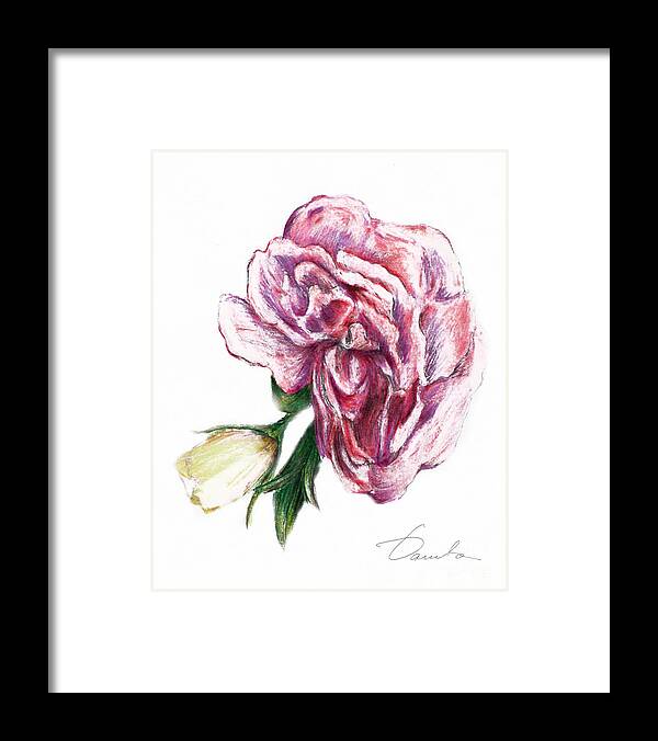 Pink Framed Print featuring the painting Blossom #3 by Danuta Bennett