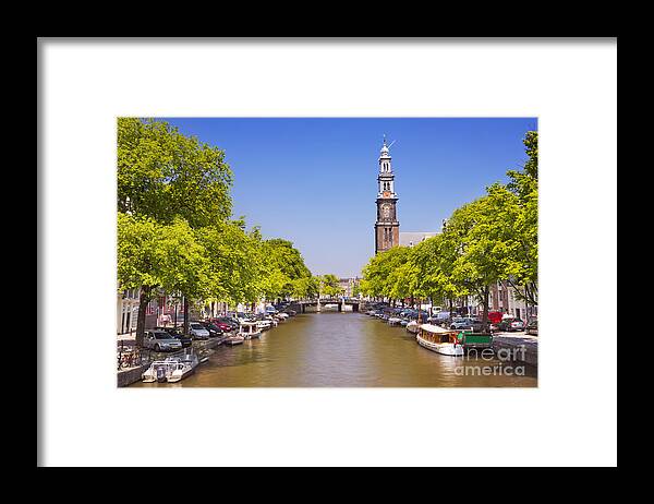 City Framed Print featuring the photograph Canal in Amsterdam #3 by Sara Winter