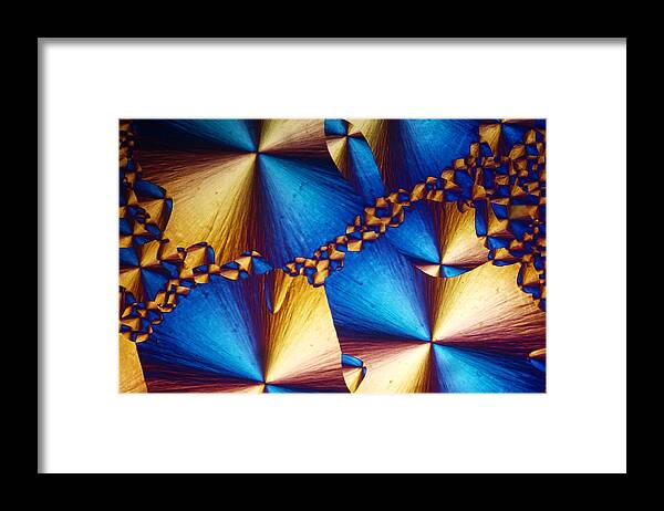 Polarize Framed Print featuring the photograph Cholesterol Acetate #3 by Charles Gellis