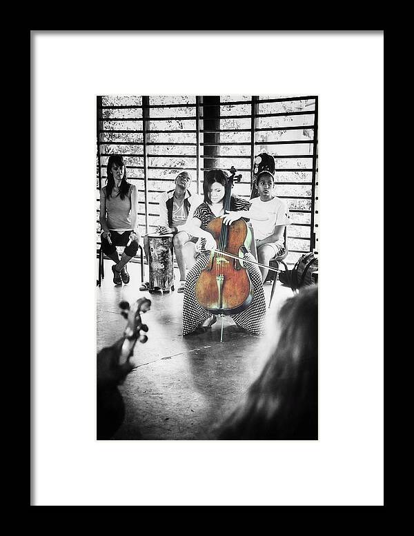 Cello Framed Print featuring the photograph Classical Jam #2 by Natasha Marco