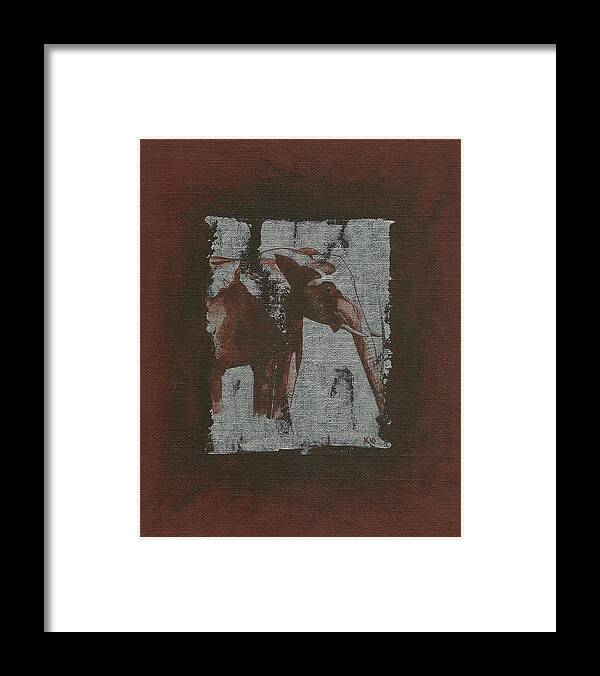 African Framed Print featuring the painting Elephant by Konni Jensen