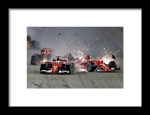 People Framed Print featuring the photograph F1 Grand Prix of Singapore #3 by Lars Baron