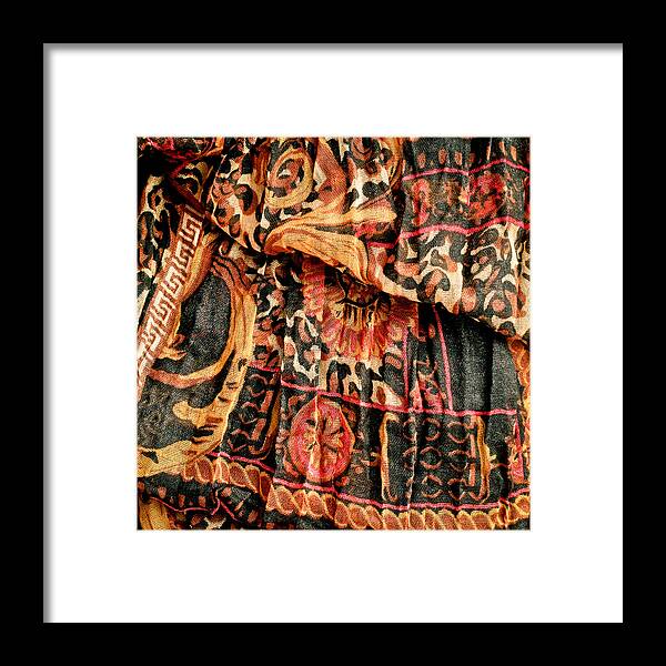 African Framed Print featuring the photograph Floral fabric #3 by Tom Gowanlock
