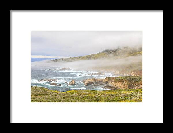 Big Sur Framed Print featuring the photograph Fog engulfing Big Sur coast #3 by Ken Brown