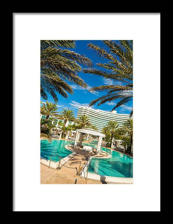 Architecture Framed Print featuring the photograph Fontainebleau Hotel #3 by Raul Rodriguez