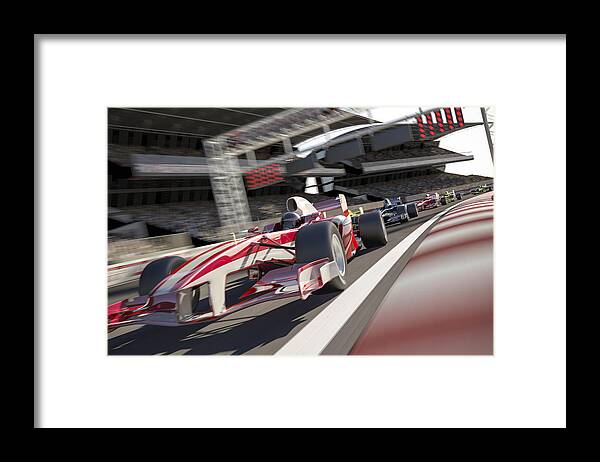Aerodynamic Framed Print featuring the photograph Formula One Type Racing #3 by Mevans