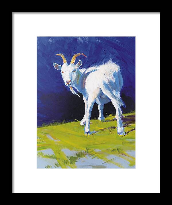 Goats Framed Print featuring the painting Goat #3 by Mike Jory