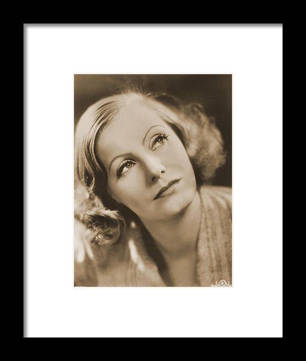 Entertainment Framed Print featuring the photograph Greta Garbo, Hollywood Movie Star by Photo Researchers
