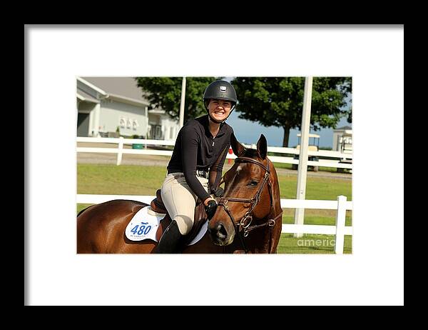 Equestrian Framed Print featuring the photograph Jumper3 #3 by Janice Byer