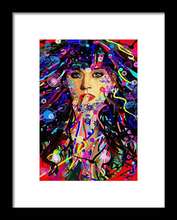 Katy Perry Framed Print featuring the painting Katy Perry #3 by Bogdan Floridana Oana