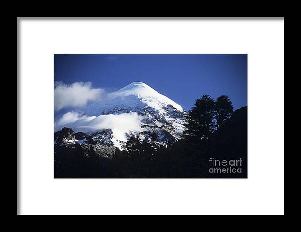 Argentina Framed Print featuring the photograph Lanin volcano #1 by James Brunker