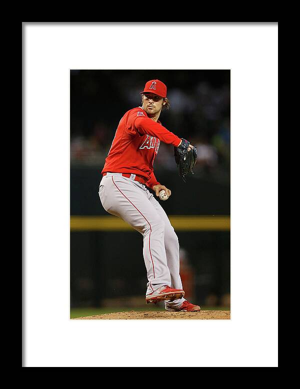 People Framed Print featuring the photograph Los Angeles Angels Of Anaheim V Arizona by Christian Petersen