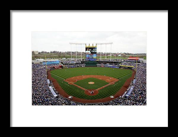 American League Baseball Framed Print featuring the photograph Minnesota Twins V Kansas City Royals #3 by Jamie Squire