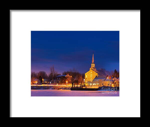 Bare Tree Framed Print featuring the photograph Mont Saint Hilaire Quebec Winter #3 by Laurent Lucuix