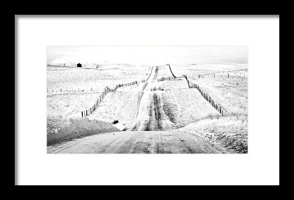 Snow Framed Print featuring the photograph Over The Hill And Far Away by Theresa Tahara
