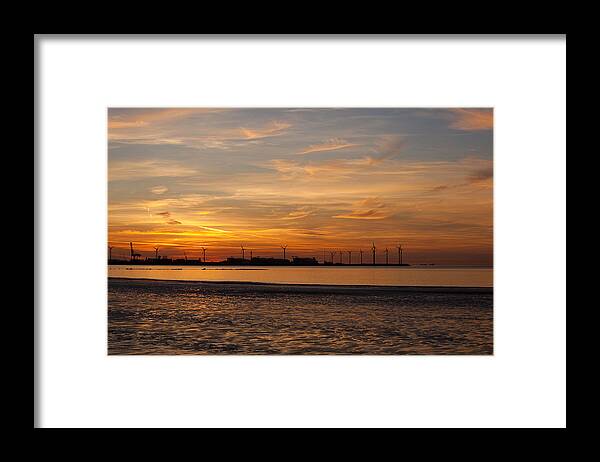 Zeebrugge Framed Print featuring the photograph Port of Zeebrugge. #1 by Vanessa D -