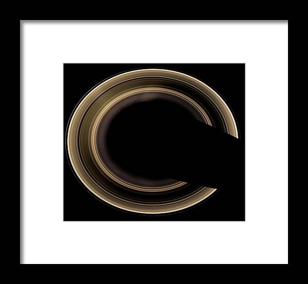 Saturn Framed Print featuring the photograph Saturn's Rings #3 by Nasa/jpl/ssi/science Photo Library
