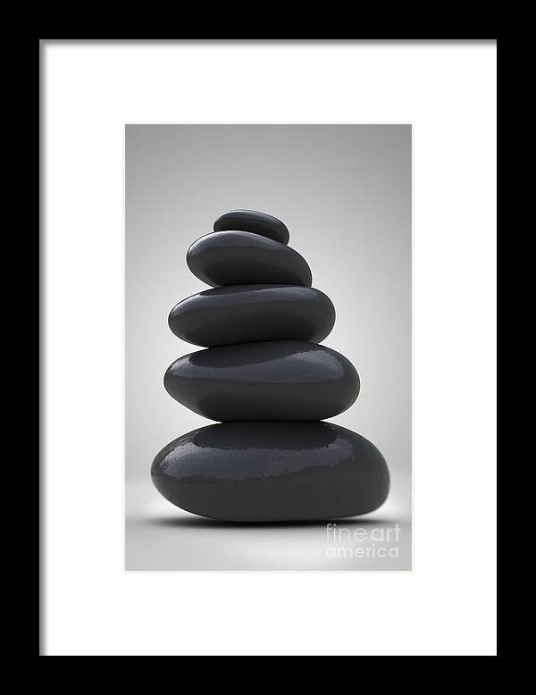 Stone Massage Framed Print featuring the photograph Stone Therapy #5 by Science Picture Co