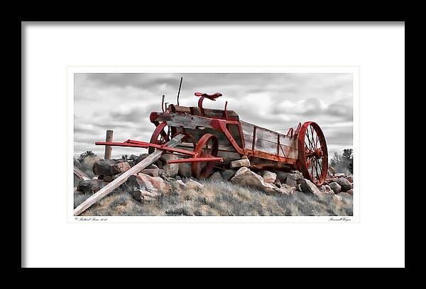 Antique Framed Print featuring the photograph Stonewall Wagon #3 by Richard Bean