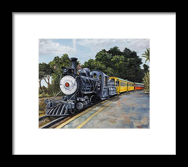 Transportation Framed Print featuring the painting Sugar Cane Train by Darice Machel McGuire