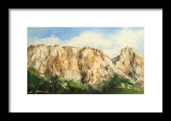 Giewont Framed Print featuring the painting Tatry mountains- Poland #3 by Luke Karcz