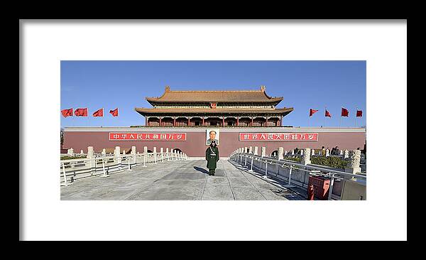 Mao Framed Print featuring the photograph Tiananmen Square - Beijing China #3 by Brendan Reals