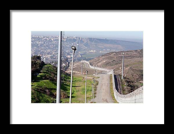 Vehicle Framed Print featuring the photograph Usa-mexico Border Surveillance #3 by Jim West