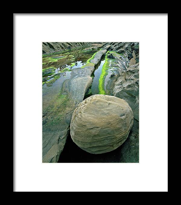 Boulder Framed Print featuring the photograph USA, Oregon, Shore Acres State Park #3 by Jaynes Gallery