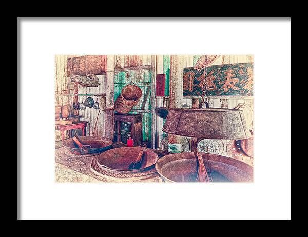 Hdr Framed Print featuring the photograph 3-Wok Kitchen by Jim Thompson