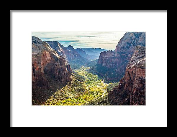 Zion Framed Print featuring the photograph Zion National Park in Autumn #3 by Pierre Leclerc Photography